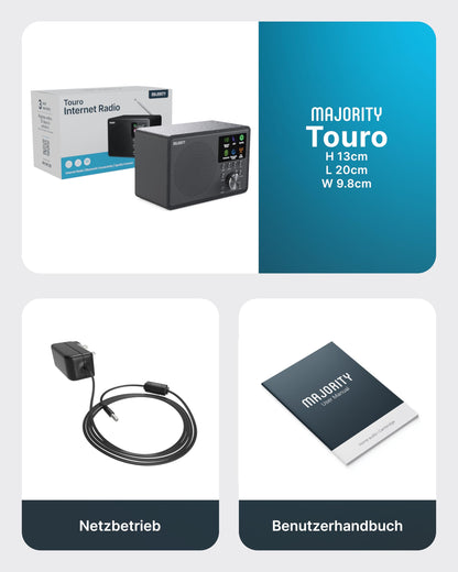 MAJORITY Touro Digitalradio Internetradio WLAN DAB+ Bluetooth