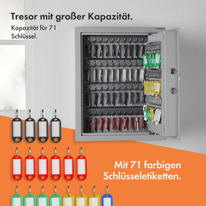 VonHaus Digitaler Schlüsseltresor - Wandmontage, 71 Schlüssel