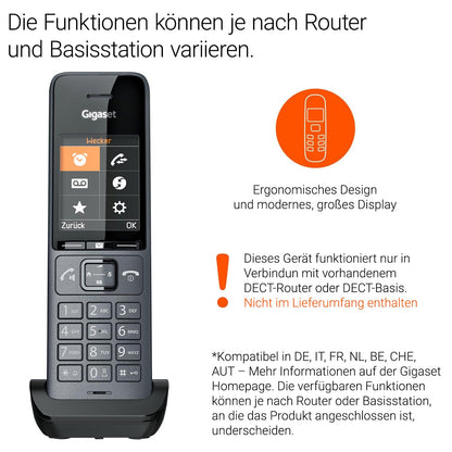 Gigaset Comfort 520HX Duo DECT Telefon – Titan-Schwarz