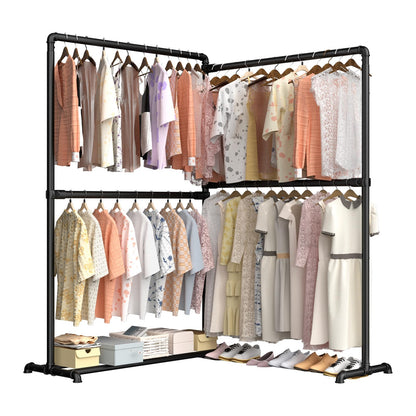 LOEFME Schwerlast Kleiderständer – Klappbar & Freistehend