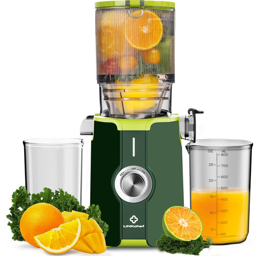 LINKChef Slow Juicer Kaltentsafter für Obst & Gemüse – Grün