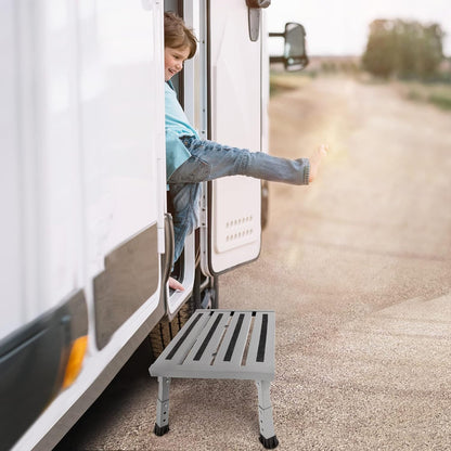 XARILK Aluminium Klapptritt Trittstufe - 3-stufig, Grau