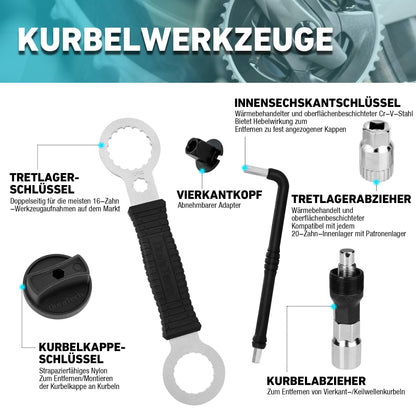 DURATECH Fahrrad Reparaturset Werkzeugkoffer - 41-teilig