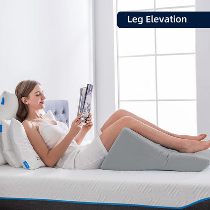 NOFFA Memory Schaum Keilkissen Rückenlehne - Ergonomisch Breit