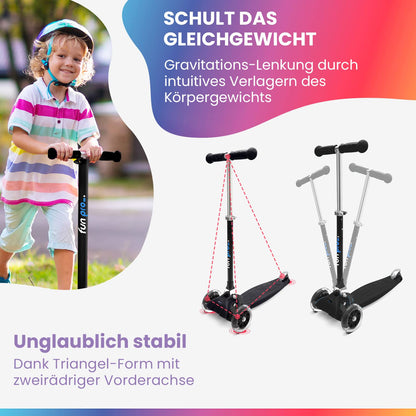 Fun Pro ONE Premium Kinderroller – Faltbar, LED Räder