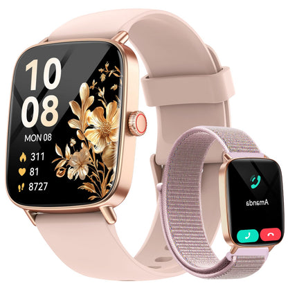 AEAC Smartwatch Damen mit Telefonfunktion, 1.85" HD, IP68 wasserdicht mit grossem HD-Touchscreen