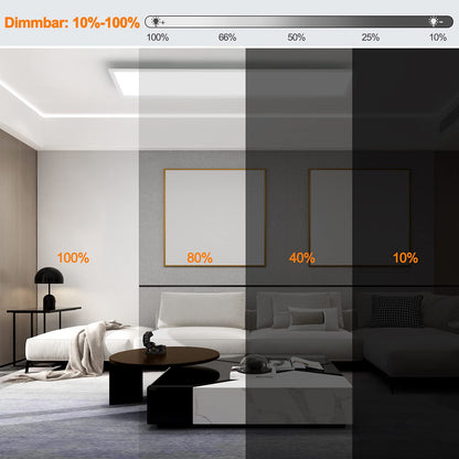 **UniLED Dimmbares LED Deckenpanel 120x30 cm – Fernbedienung 40W**