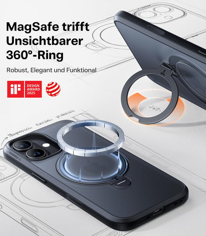 TORRAS Ostand Q3 Spin Hülle für iPhone 17 mit 360° MagSafe Ständer