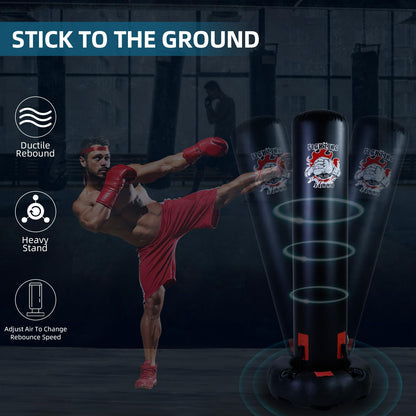 ZERRO Aufblasbarer Standboxsack 166cm – Kinder & Erwachsene