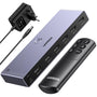 UGREEN HDMI Switch 5 in 1 Out, 8K@60Hz, HDMI 2.1 mit Fernbedienung, Aluminiumgehäuse mit fünf Eingängen und LED-Anzeige