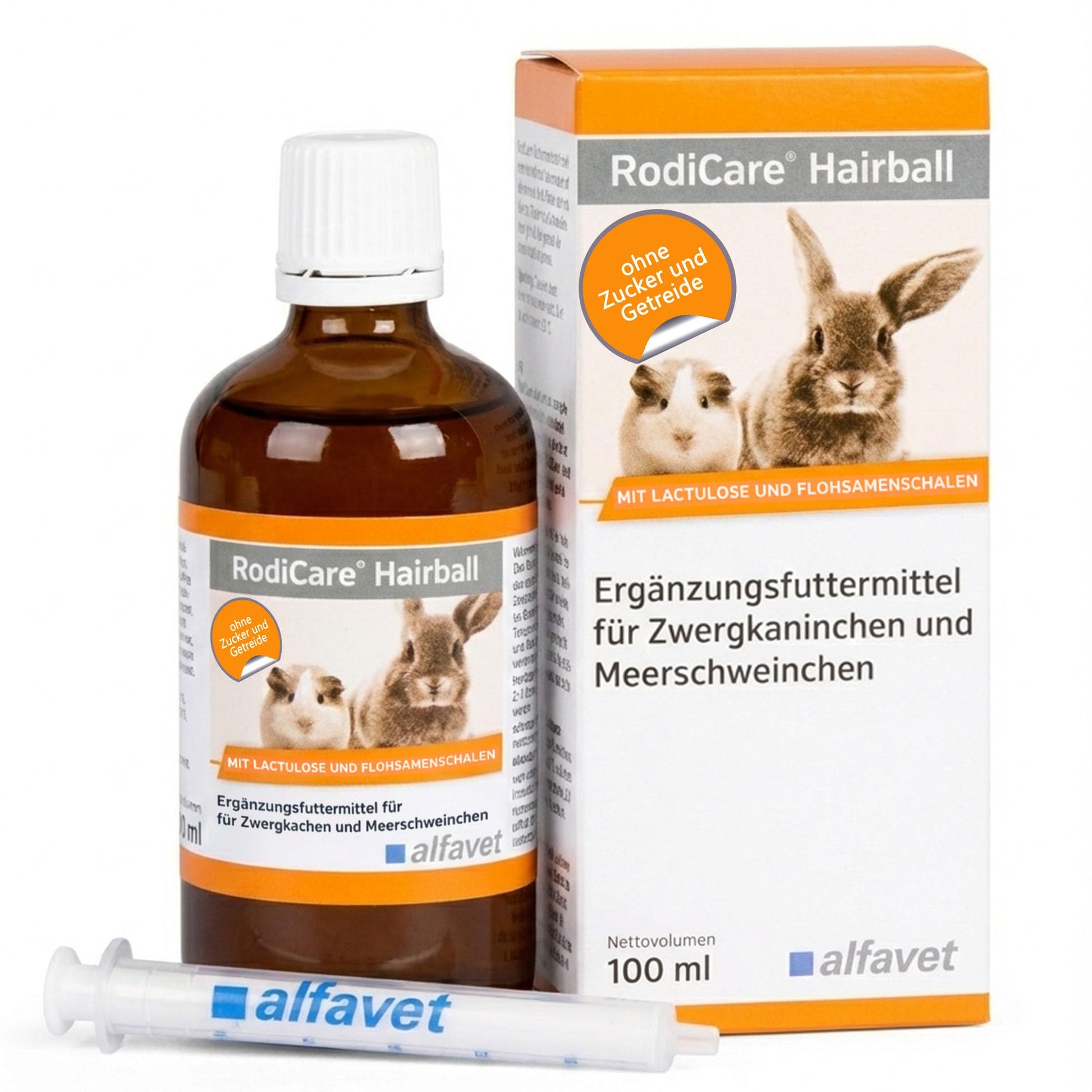 Alfavet RodiCare Hairball Ergänzungsfuttermittel, 100 ml, fördert die Ausscheidung von Haarballen