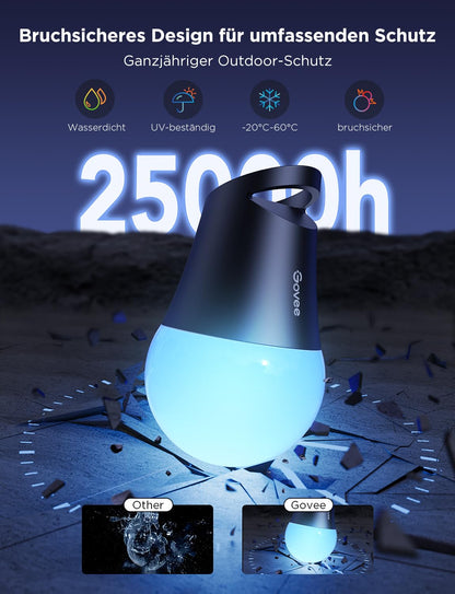 Govee Aussen 2 LED Lichterkette – RGBICW Dimmbar 15M