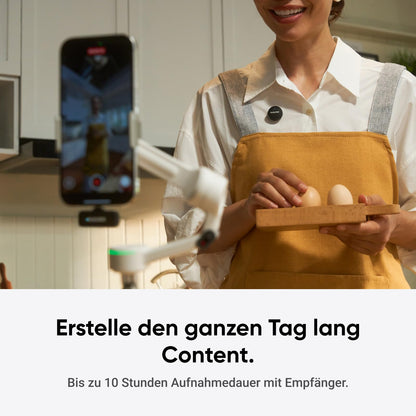 Insta360 Mic Air Drahtloses Mikrofon mit USB-C, 300 m Reichweite
