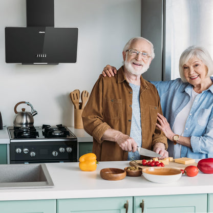 CIARRA CBCB6750 Kopffreie Schräghaube - 60cm Umluft/Abluft Schwarz