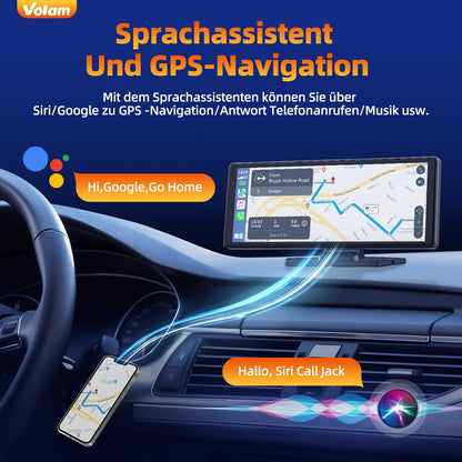 Volam 9.26 Zoll tragbarer CarPlay Bildschirm mit Android Auto