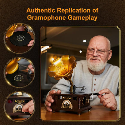 PANTASY Retro-Grammophon Bausatz – Baustein Modell-Set