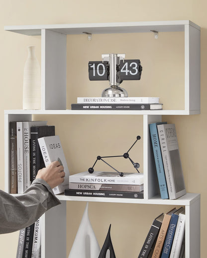 VASAGLE Bücherregal LBC61WT – Standregal Weiss 6 Ebenen