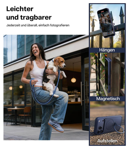TORRAS Ostand Q3 Spin Handyhülle für iPhone 17 Pro Max, Blau