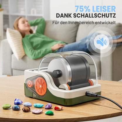 Profi Rock Tumbler Set – Geräuscharme Steinpoliermaschine