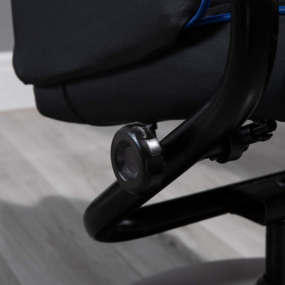 Vinsetto Relaxsessel mit Hocker – Gaming Sessel Dunkelblau+Schwarz