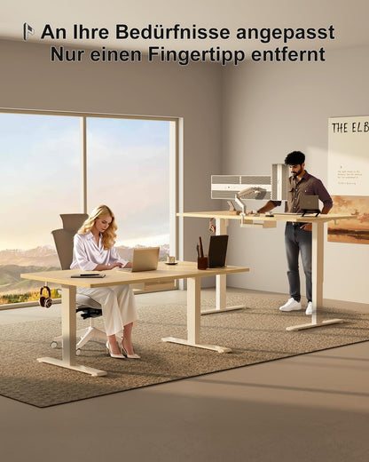 Homall Höhenverstellbarer Schreibtisch Elektrisch 140x70 cm