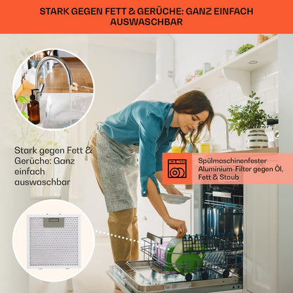 Klarstein Inselhaube Umluft – 558m³/h Kronleuchter Design