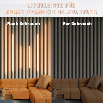 Lichaser LED Strip Akustikpaneel – 6er Set Dimmbar Warmweiss Touch Sensor