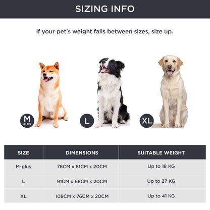 BEDSURE Orthopädisches Hundebett gross - Grau, 109x76x20cm