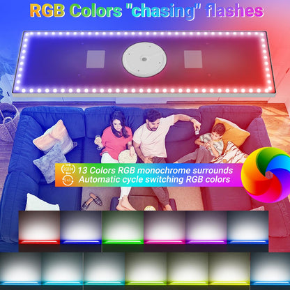 zemty RGB LED Panel Deckenleuchte 80x25 cm - Dimmbar