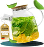 CLIDOR Aurora Teekanne mit Siebeinsatz, 1,6 Liter Borosilikatglas