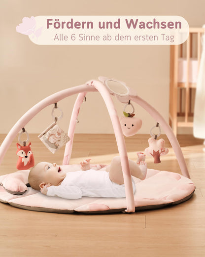 Fortella Spielbogen Baby Spielmatte – Naturthema Rosa