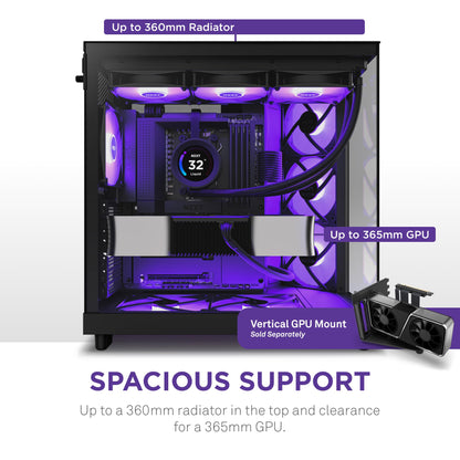 NZXT H6 Flow RGB Airflow Mid-Tower Gehäuse - Schwarz