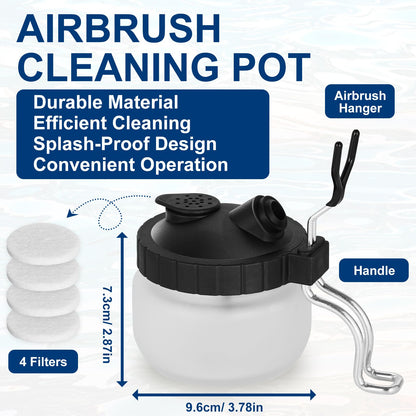 Roizefar Airbrush Reinigungsset mit Verdünner und Reinigungstopf