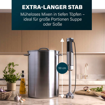 Princess Stabmixer Prof XXL 221233, 1500 W, 50 cm Edelstahlstab