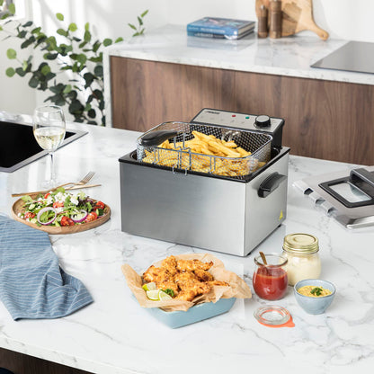 Princess Fritteuse 185000 Tiefe Fritteuse - 5L, Kaltzone, 3 Körbe