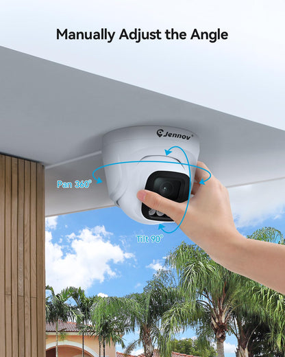 Jennov Überwachungskamera Set 10" Monitor Wireless NVR 2x 5MP Aussen