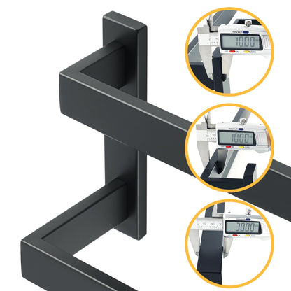 SAYAYO Handtuchhalter Doppelt Edelstahl - Schwarz 70cm
