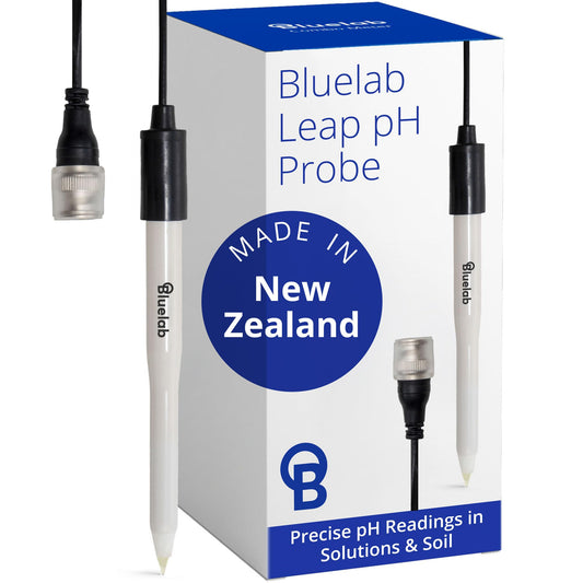 Bluelab PROBPHLEAP pH Leap Sonde. Schlanke, schwarze pH-Sonde zur präzisen pH-Messung im Boden.