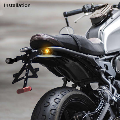 evermotor 3in1 Mini LED Motorradblinker mit Rücklicht und Bremslicht