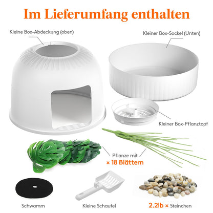 Lifewit Katzentoilette Blumentopf Versteckt XXL mit Filter – Weiss