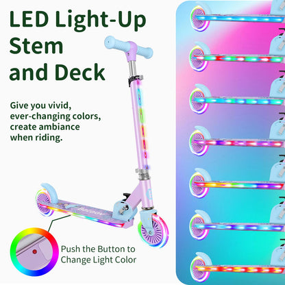 BELEEV V2 Kinder Scooter - Upgrade LED Leuchträder 3-12 J.
