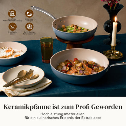 Redchef Keramik Pfannenset Induktion 20/24/28cm - Blau