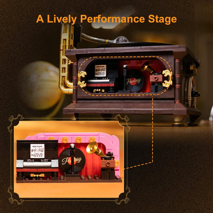 PANTASY Retro-Grammophon Bausatz – Baustein Modell-Set