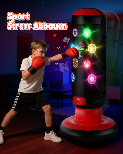 Kinder Boxsack Stehend Interaktiv – Musik, Licht & Aufblasbar