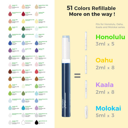 Ohuhu Honolulu Pinselmarker Doppelseitig - Alkoholbasiert