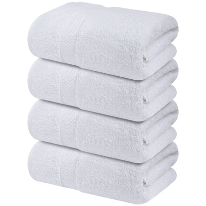 Infinitee Xclusives Badetücher 4er-Set aus Baumwolle 70 x 140 cm weiss