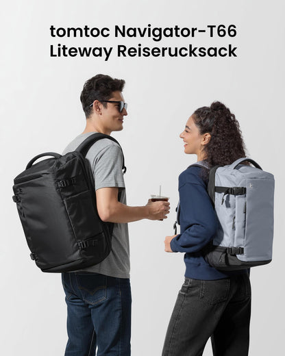 tomtoc Navigator T66 Reiserucksack 40L mit Laptopfach für 17,3 Zoll