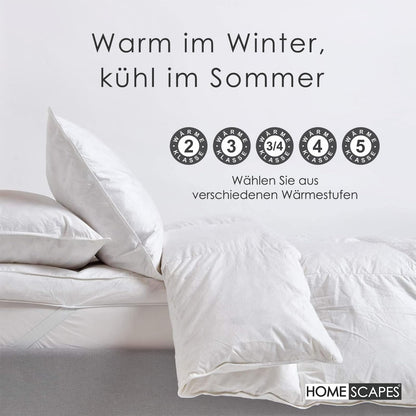 Homescapes Entendaunen-Winterdecke Extra warm 135x200 cm