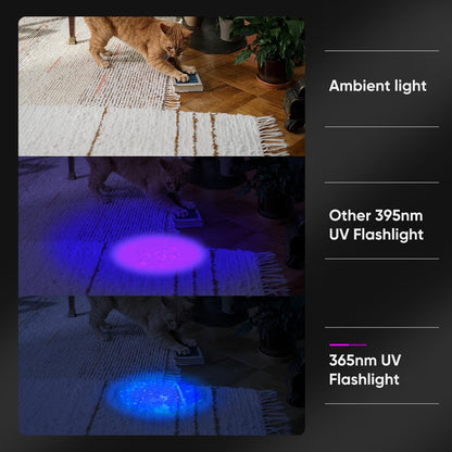 【Upgrade】30W 365nm UV Taschenlampe USB Aufladbar Schwarzlicht Taschenlampe UV Lampe Haustier Urin Detektor für Harzhärtung, Bernstein, Geocaching, Unechte Banknoten, A/C Leck, Heimtierurindetektoren