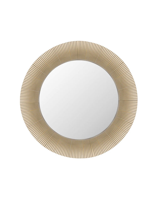 Kartell All Saints Wandspiegel, gold metal Finish, rund, Ø 78 cm. Er dient zur Wandmontage und Raumreflexion.